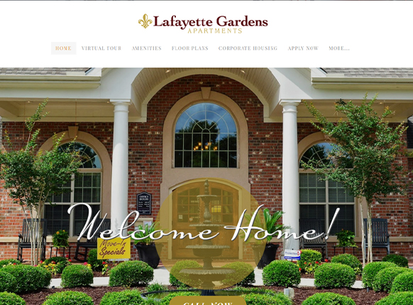 Lafayette Gardens Apartment - Custom Website Design - SEO - SLS Digital Consulting - Lake Charles Louisiana