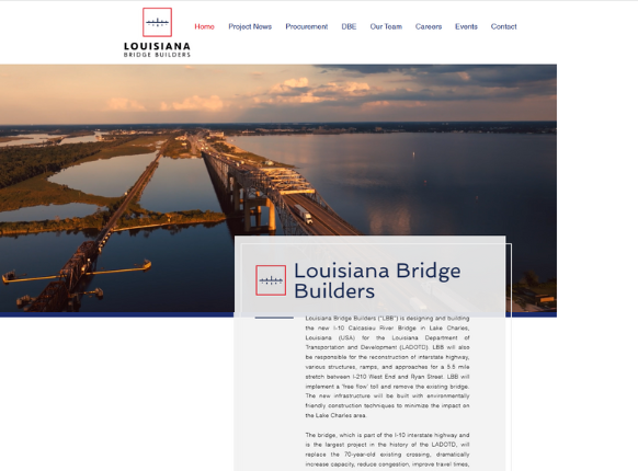 Louisiana Bridge Builders - Website Designers - Website Design Lake Charles LA - SLS Digital Consulting